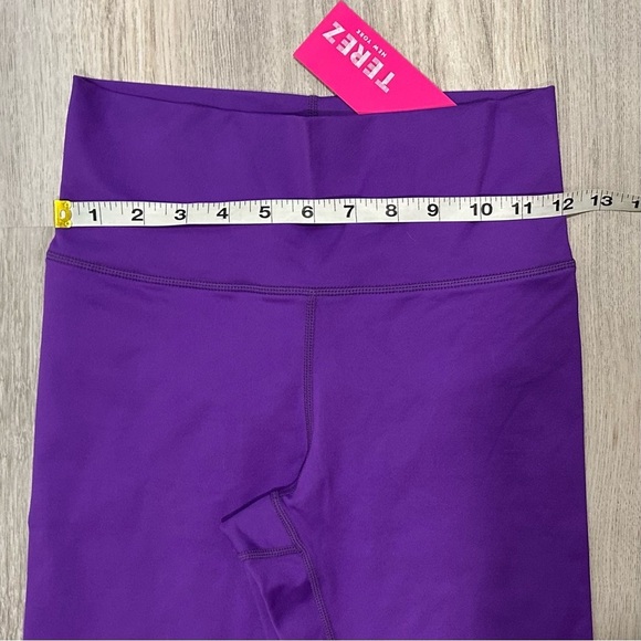 NWT Terez Athletic Leggings Pants Activewear Stretch Electric Purple Size S - Picture 3 of 6